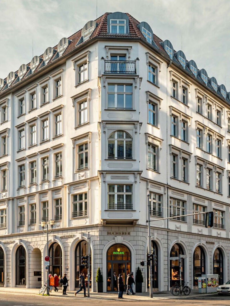 Außenansicht des Einsteinpalais in der Friedrichstraße 171, Standort des Office Club in Berlin Mitte